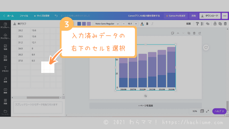 canvaグラフ-最大値の変え方-パソコン画面